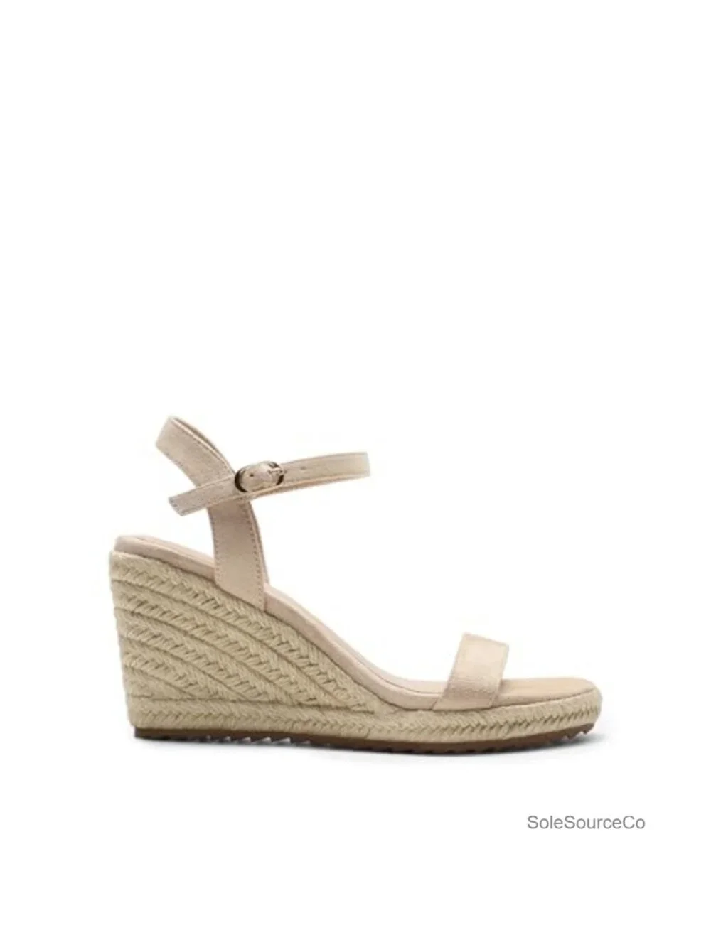Womens Espadrille Wedge Sandals Raffia Open Toe Non-Slip Summer